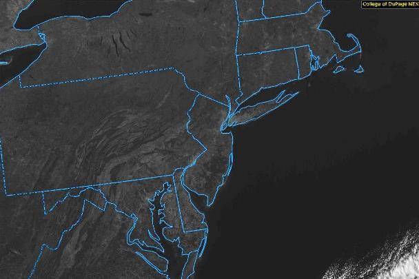 No clouds within hundreds of miles on this GOES-16 visible image